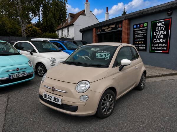 Brown (Beige) 2013 Fiat 500 Hatchback Front-wheel drive Manual
