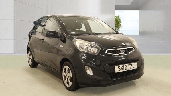 Black 2012 Kia Picanto Hatchback Front-wheel drive Manual