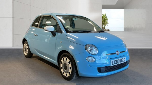 Blue 2014 Fiat 500 Hatchback Front-wheel drive Manual