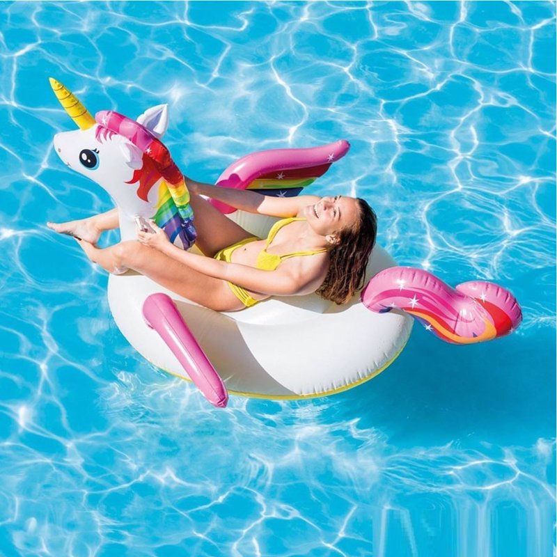Детский надувной плотик Intex 57561 Единорог (201 x 140 x 97 см) Unicorn Ride-on