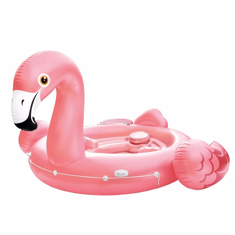 Надувной плот Intex 57267 Мега-остров Фламинго (422 x 373 x 185 см) Flamingo Party Island