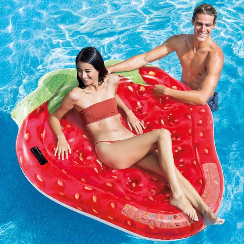 Надувной плотик Intex 58781 Клубничка (168 x 142 см) Strawberry Island