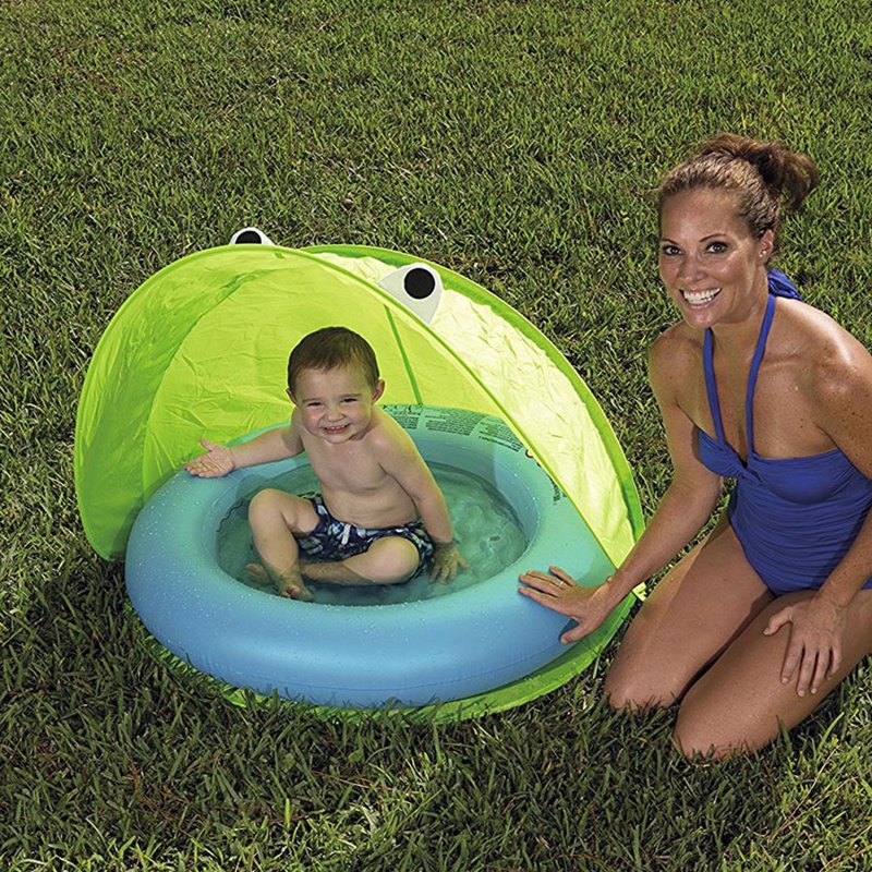 Детский надувной бассейн Bestway 51110 (Салатовый) Play Pool With Twist' N Fold Tent (97x97x74 см)