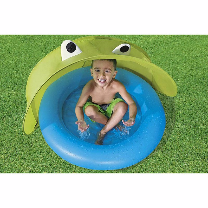 Детский надувной бассейн Bestway 51110 (Салатовый) Play Pool With Twist' N Fold Tent (97x97x74 см)