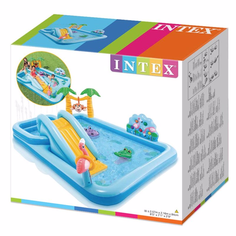 Водный надувной игровой центр Intex 57161 (257 x 216 x 84 см) Приключение в джунглях
