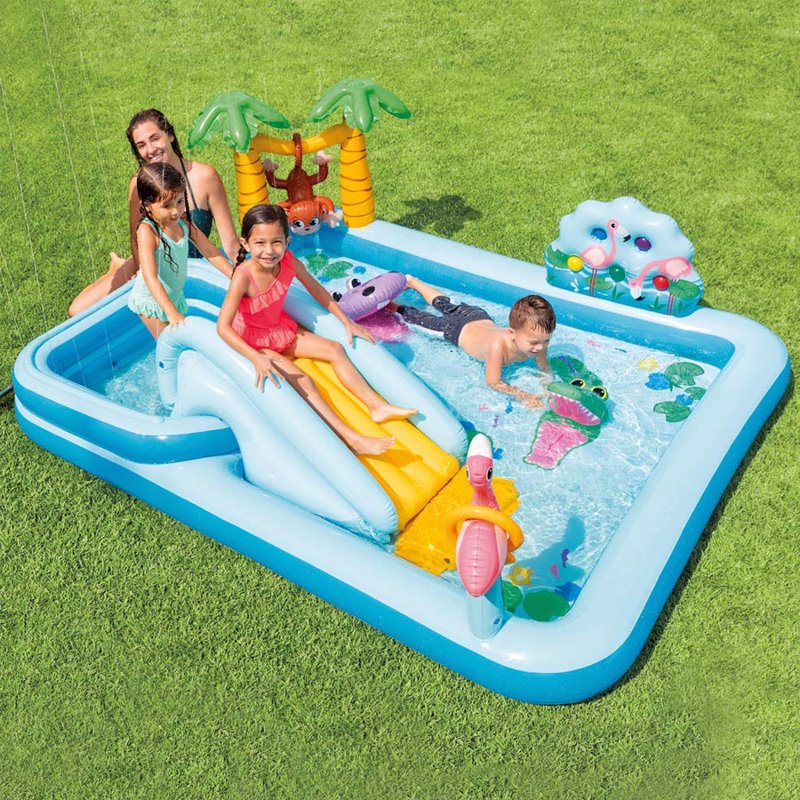 Водный надувной игровой центр Intex 57161 (257 x 216 x 84 см) Приключение в джунглях