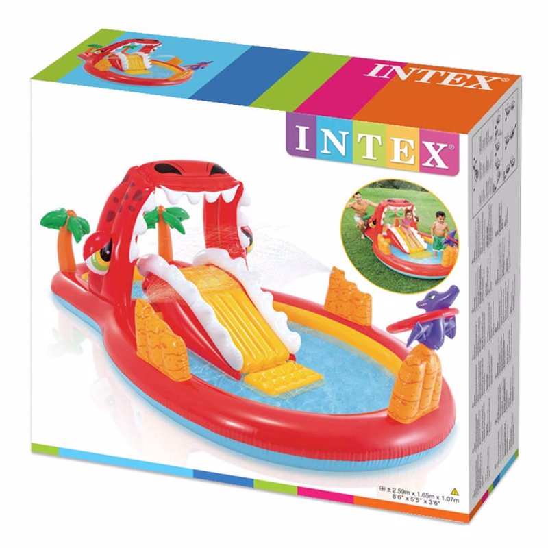 Водный надувной игровой центр Intex 57160 (259 x 165 x 107 см) Счастливый динозавр