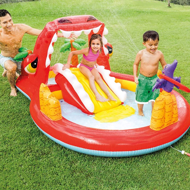 Водный надувной игровой центр Intex 57160 (259 x 165 x 107 см) Счастливый динозавр