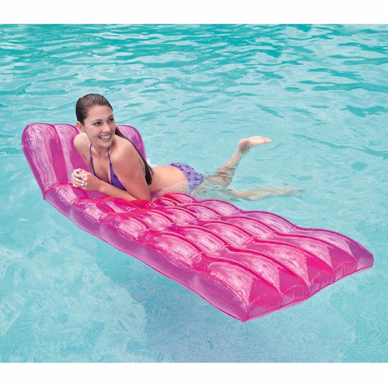 Пляжный надувной матрас для плавания Intex 58876 Розовый Color Splash Lounges (191х81 см)