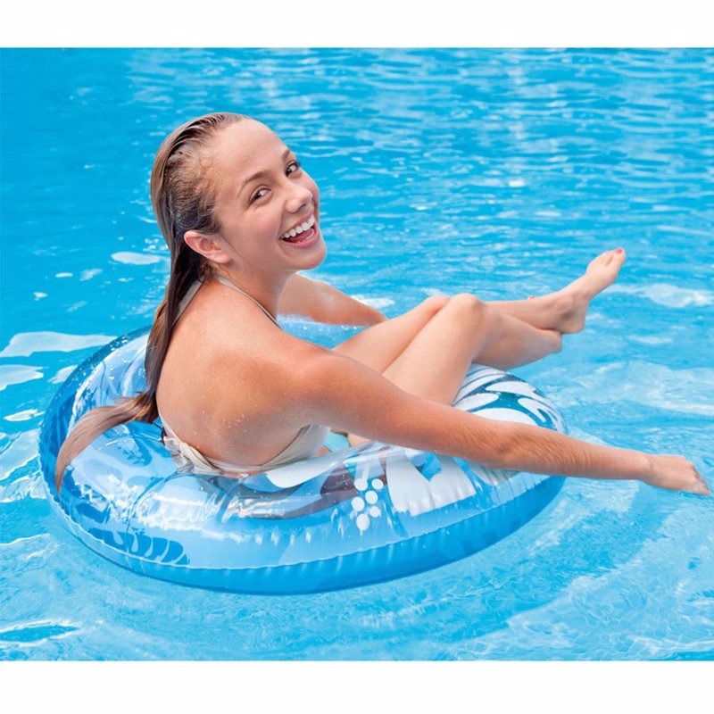 Надувной круг Intex 59251 (Голубой) Clear Color Tubes (91 см)