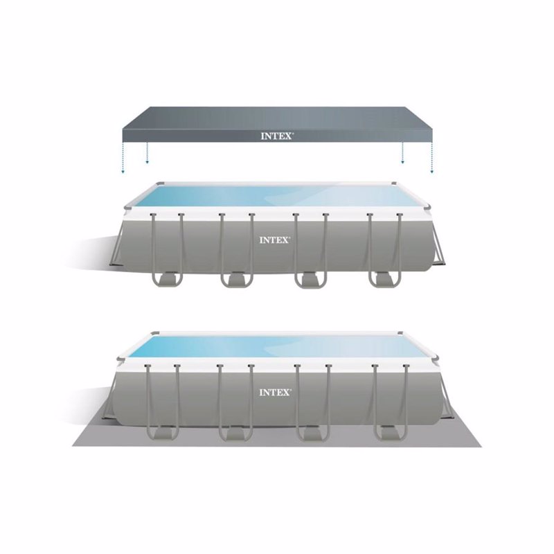 Прямоугольный каркасный бассейн Intex 26356 (Интексe Rectangular Poo 26352) Ultra Framl (549x274x132 см)