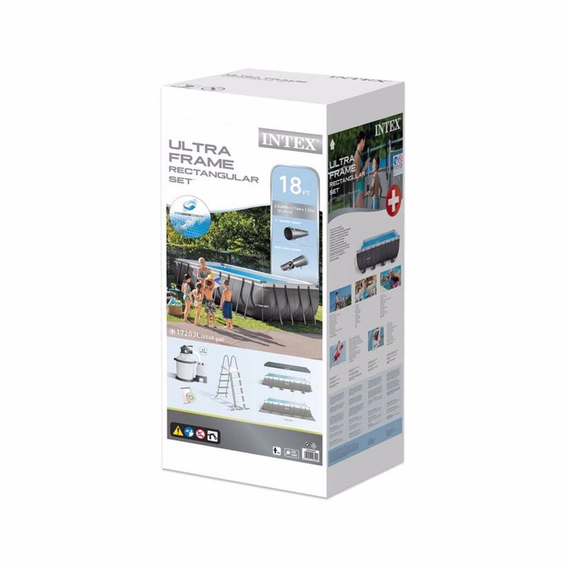 Прямоугольный каркасный бассейн Intex 26356 (Интексe Rectangular Poo 26352) Ultra Framl (549x274x132 см)