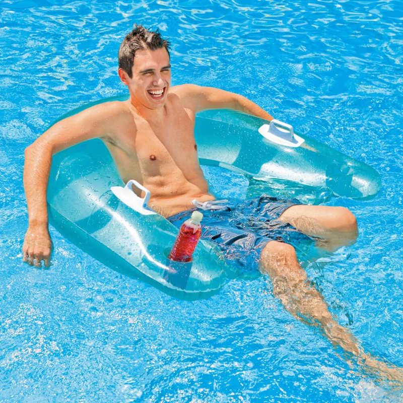Пляжное надувное кресло Intex 58859 (152-99 см) Голубой