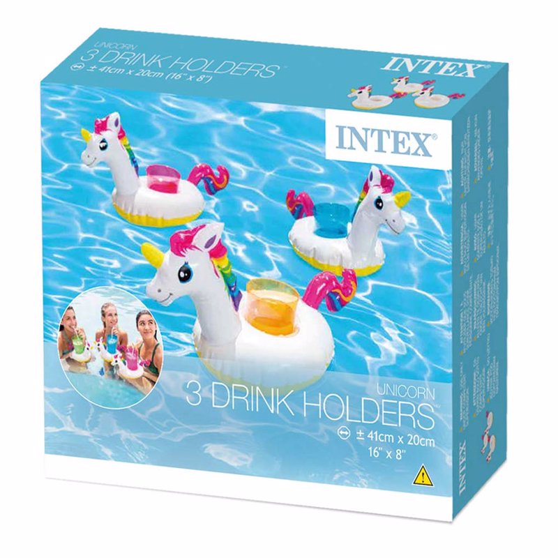 Набор надувных подстаканников Intex 57506 (41-20 см) Единорог (3 шт) 