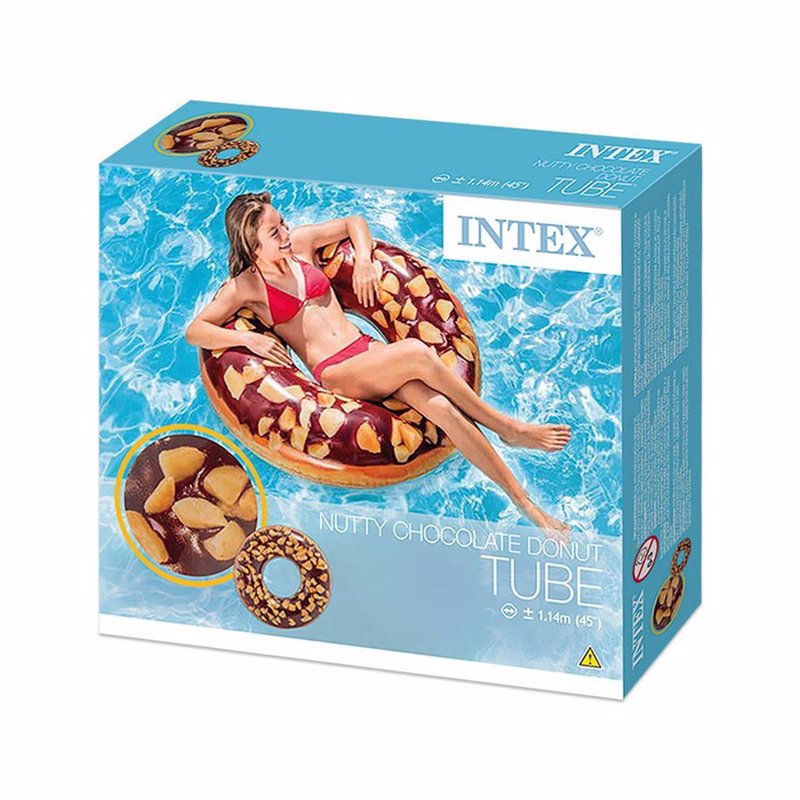 Надувной круг Intex 56262 (114 см) Шоколадный пончик