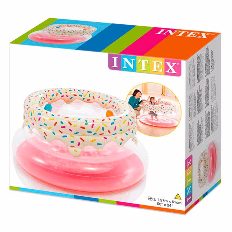 Детский надувной игровой центр-манеж Intex 48476 (127 x 61 см) Пончик
