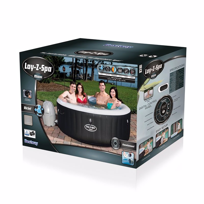 Надувной джакузи Bestway 54123 (180 х 66 см) Lay-Z-Spa Miami
