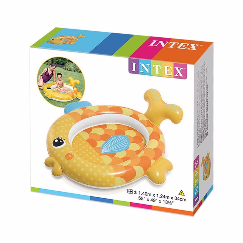 Детский надувной бассейн Intex 57111 (140-124-34 см) Золотая рыбка
