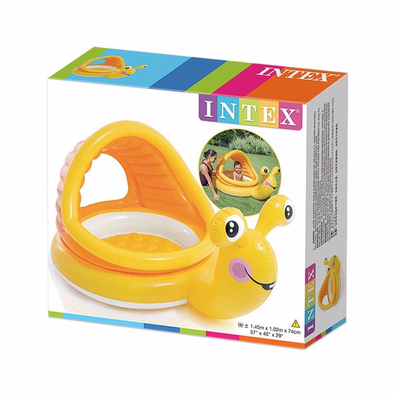 Детский надувной бассейн Intex 57124 (145-102-74 см) Ленивая улитка