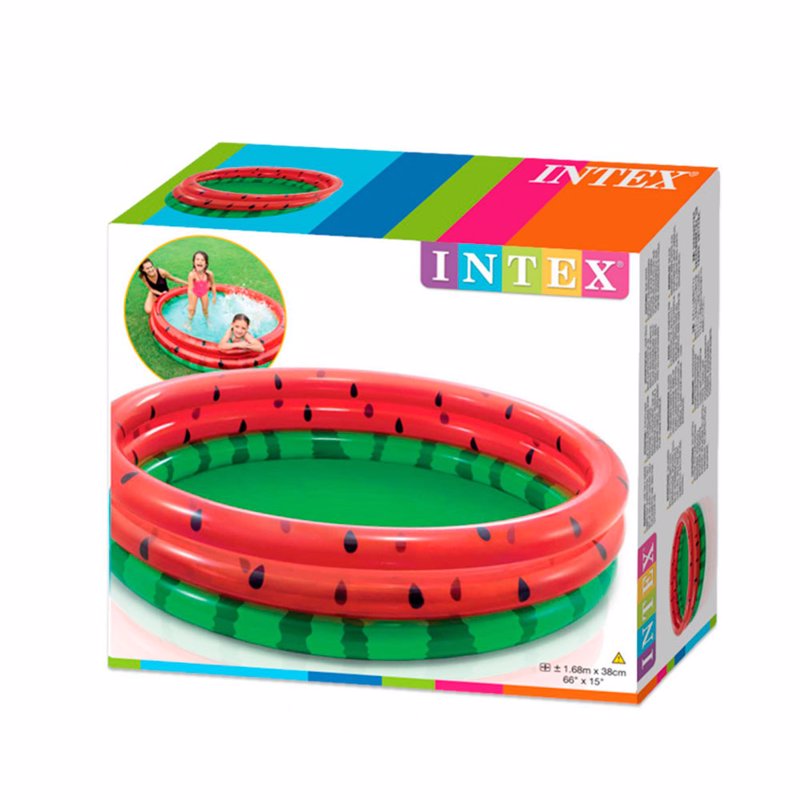 Детский надувной бассейн Intex 58448 (168-38 см) Арбуз