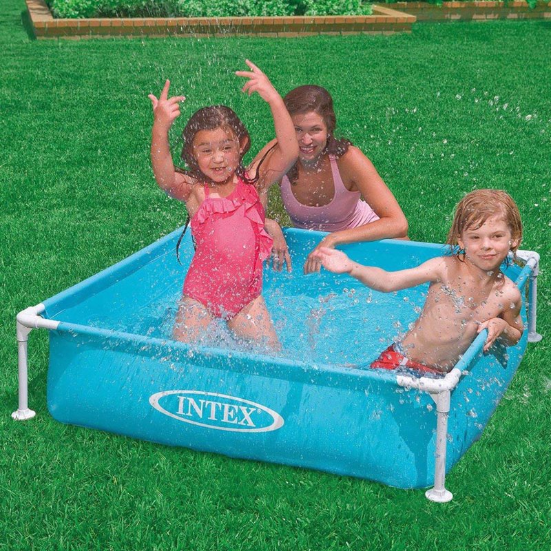 Детский каркасный бассейн Intex 57173 (Голубой) Mini Frame Pool (122х122х30 см)