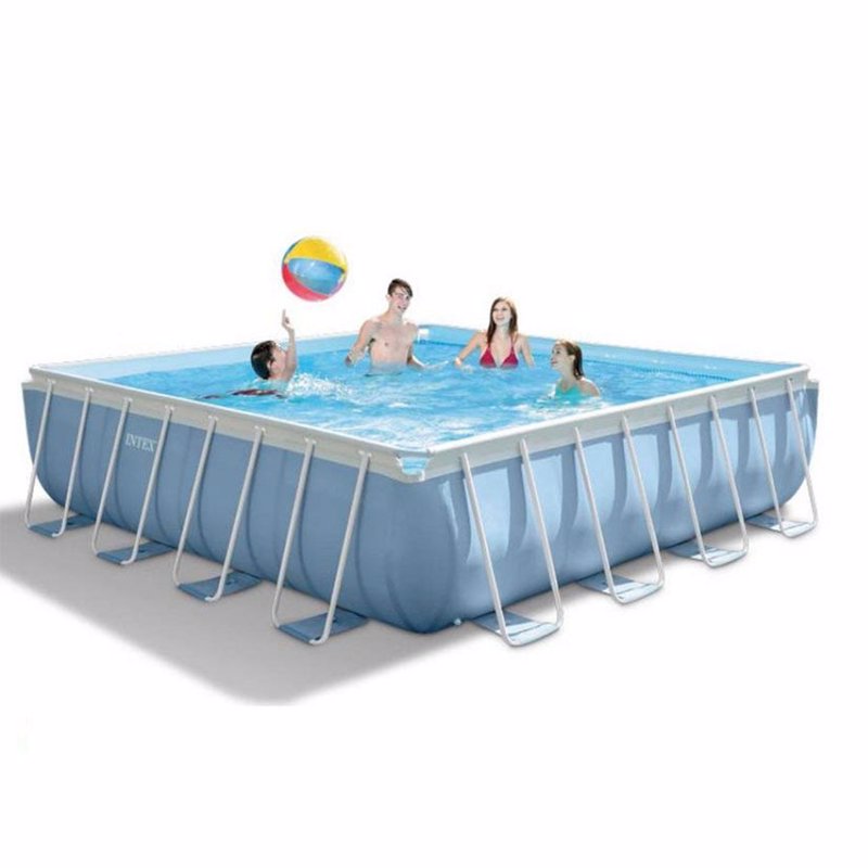Квадратный каркасный бассейн Intex 26764 (427-427-107 см) Prism Frame Pool