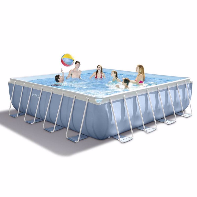 Квадратный каркасный бассейн Intex 26766 (488-488-122 см) Prism Frame Pool