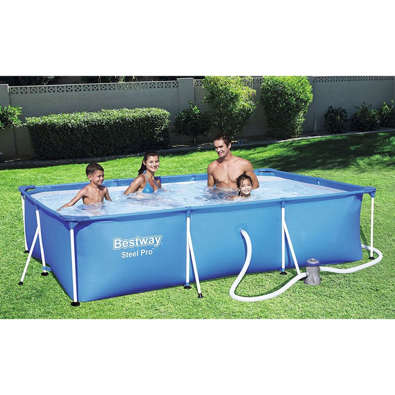 Прямоугольный каркасный бассейн Bestway 56411 (300 х 201 х 66 см) Steel Pro