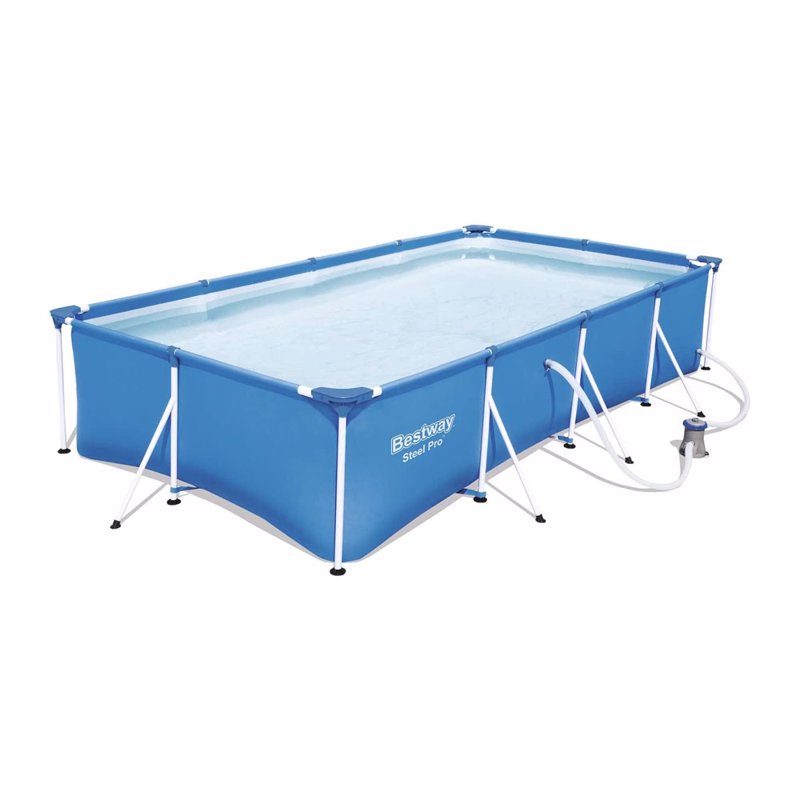 Прямоугольный каркасный бассейн Bestway 56424 (400 х 211 х 81 см) Steel Pro