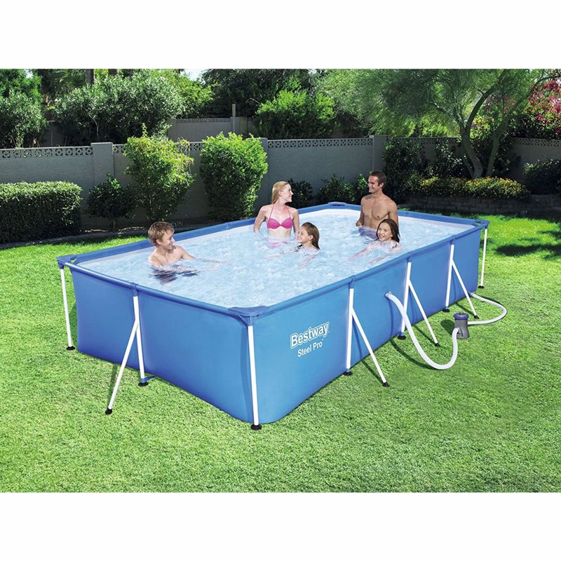 Прямоугольный каркасный бассейн Bestway 56424 (400 х 211 х 81 см) Steel Pro