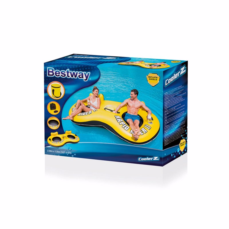 Пляжное надувное кресло Bestway 43113 (251-132 см) Быстрый спуск X2