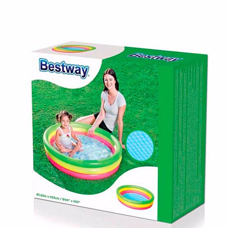 Детский надувной бассейн Bestway 51104 (102-25 см) Лето