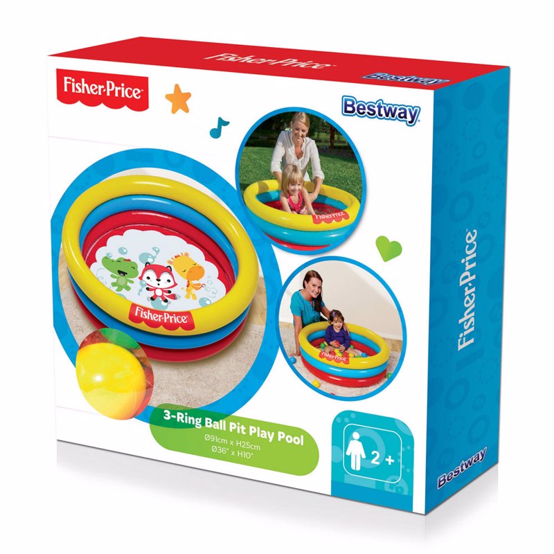Детский надувной бассейн Bestway 93501 (91-25 см) Fisher Price