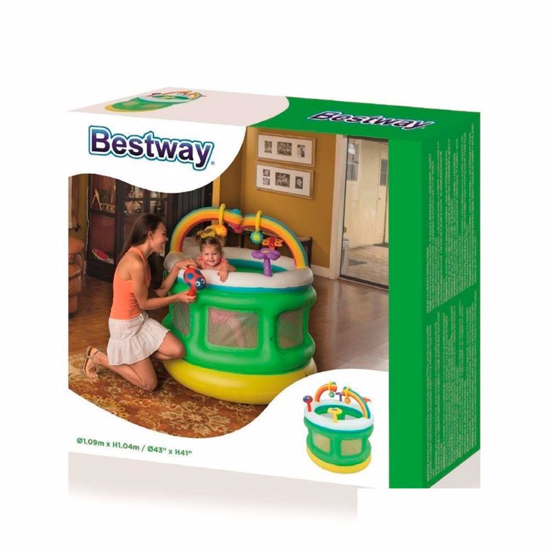 Детский надувной игровой центр-манеж Bestway 52221 (109 x 104 см) Радуга