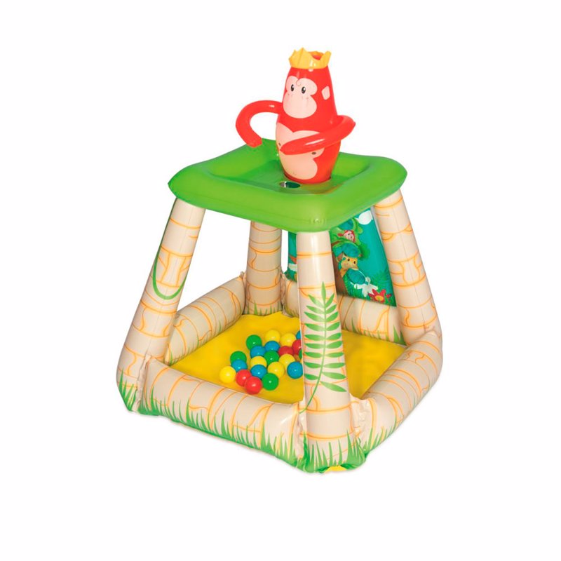 Детский надувной игровой центр-бассейн Bestway 52266 (89 x 86 x 107 см) Джунгли