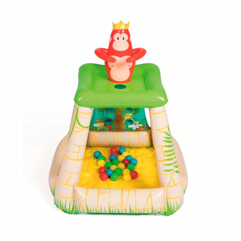 Детский надувной игровой центр-бассейн Bestway 52266 (89 x 86 x 107 см) Джунгли