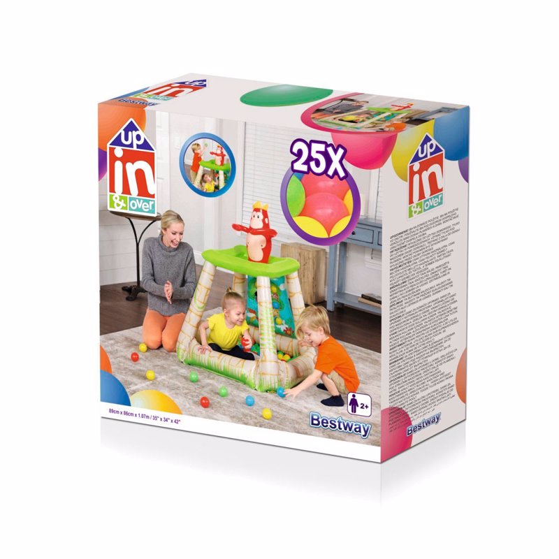 Детский надувной игровой центр-бассейн Bestway 52266 (89 x 86 x 107 см) Джунгли