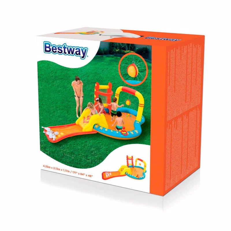 Водный надувной игровой центр Bestway 53068 (435 x 213 x 117 см) Маленький чемпион