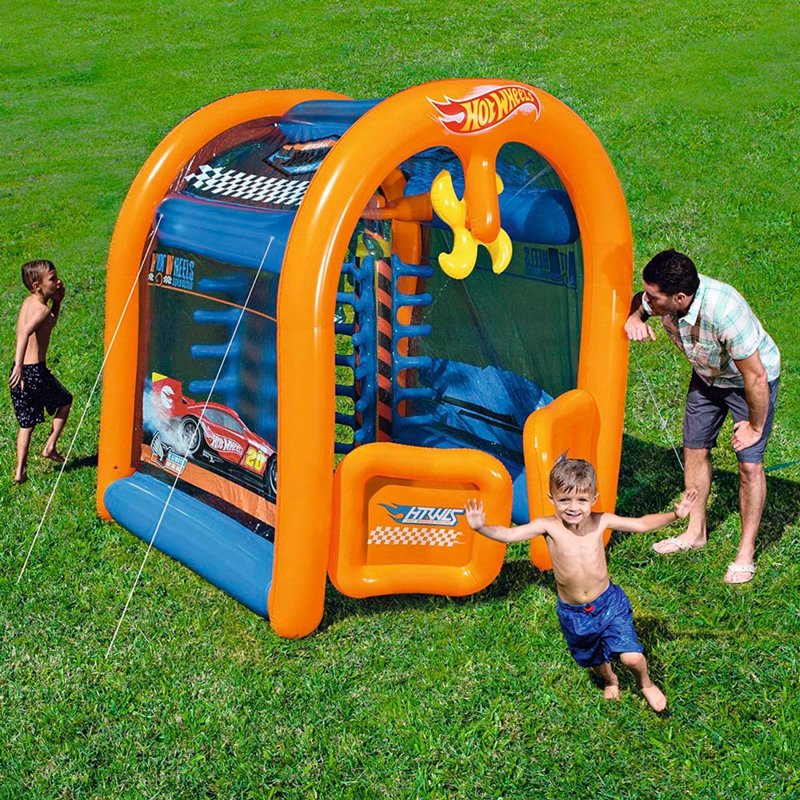 Водный надувной игровой центр Bestway 93406 (153 x 131 x 150 см) Автомойка Хот Вилс