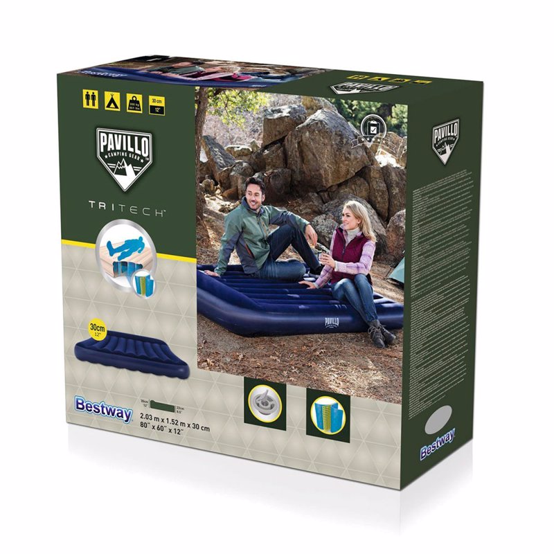 Двуспальный надувной матрас Bestway 67682 (203-152-30 см) Tritech