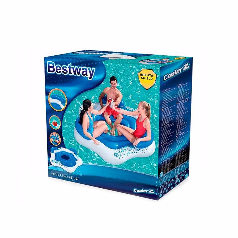 Надувной плот-остров Bestway 43111 (191-178 см) Для троих