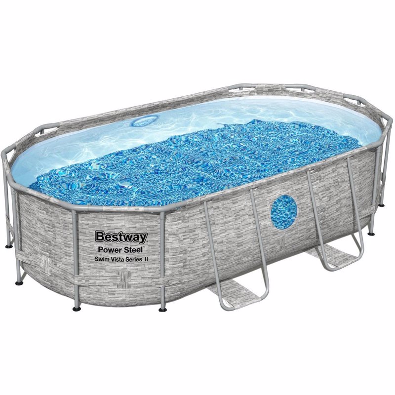 Овальный каркасный бассейн Bestway 56714 (427-250-100 см) Power Steel™ Swim Vista Series™