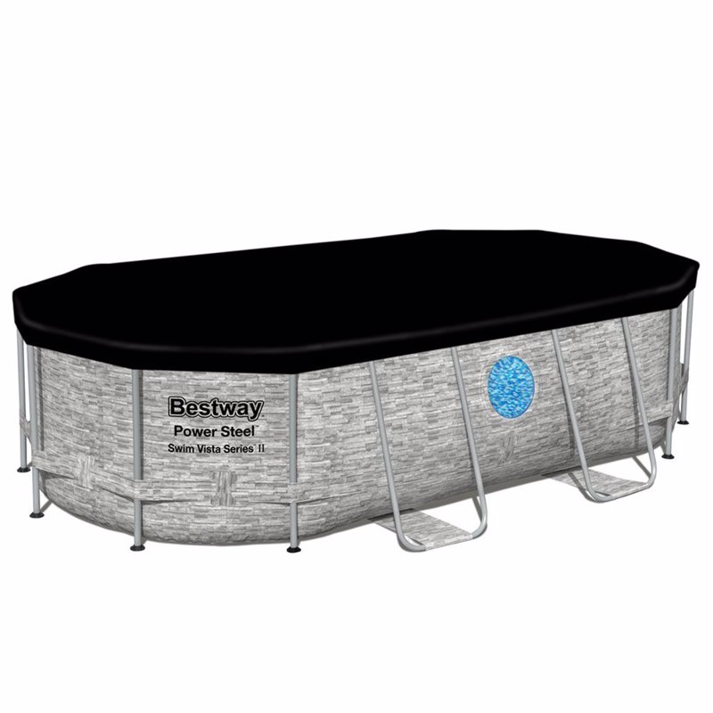 Овальный каркасный бассейн Bestway 56714 (427-250-100 см) Power Steel™ Swim Vista Series™