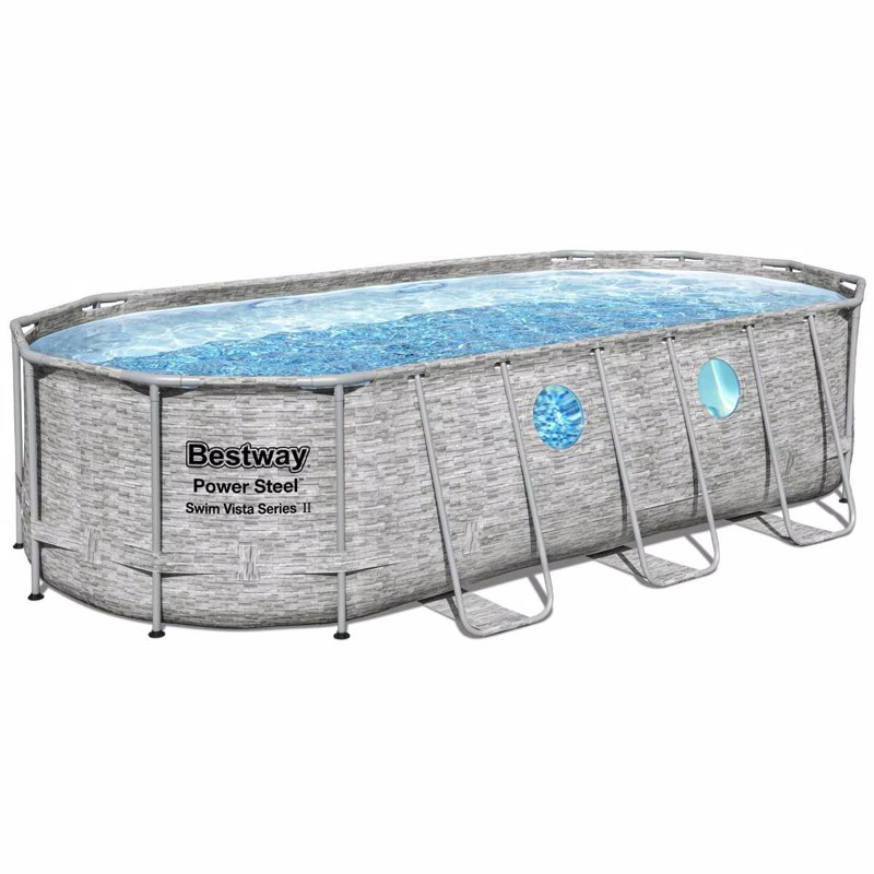 Овальный каркасный бассейн Bestway 56716 (549-274-122 см) Power Steel™ Swim Vista Series™