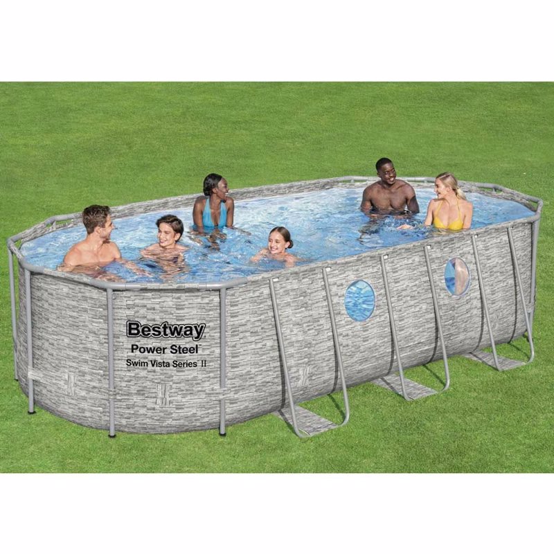 Овальный каркасный бассейн Bestway 56716 (549-274-122 см) Power Steel™ Swim Vista Series™