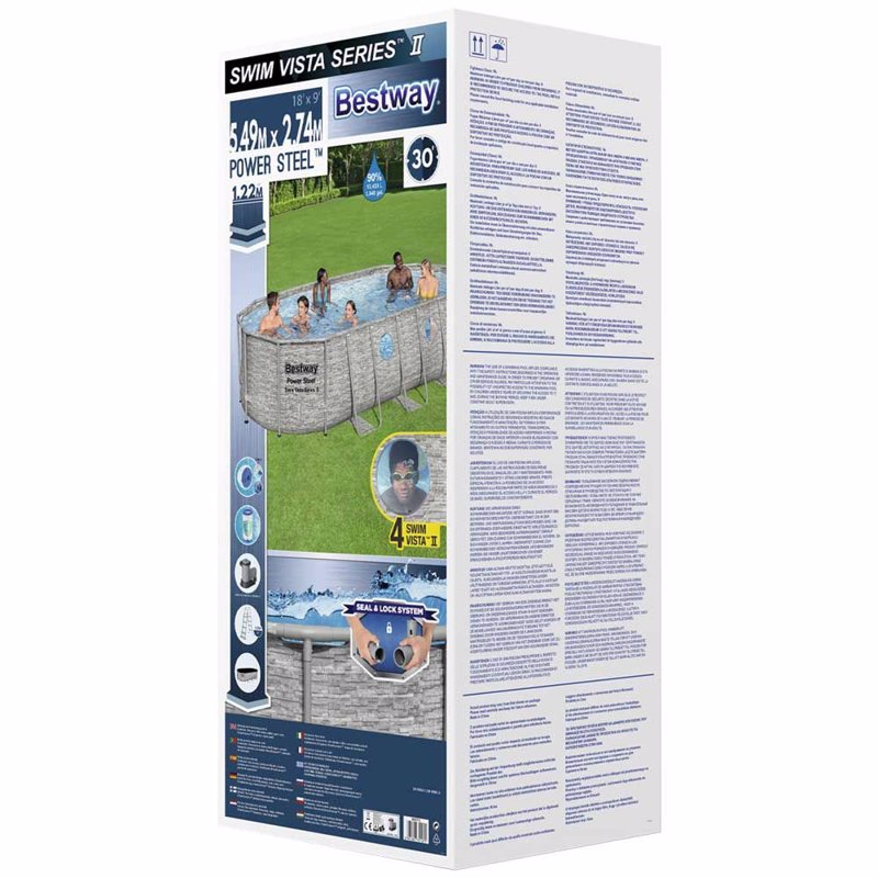Овальный каркасный бассейн Bestway 56716 (549-274-122 см) Power Steel™ Swim Vista Series™