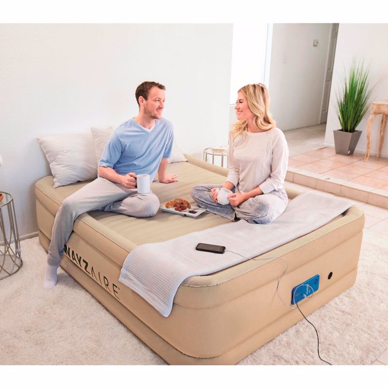 Двуспальная надувная кровать Bestway 69037 (203-152-51 см) Alwayzaire™ Fortech™