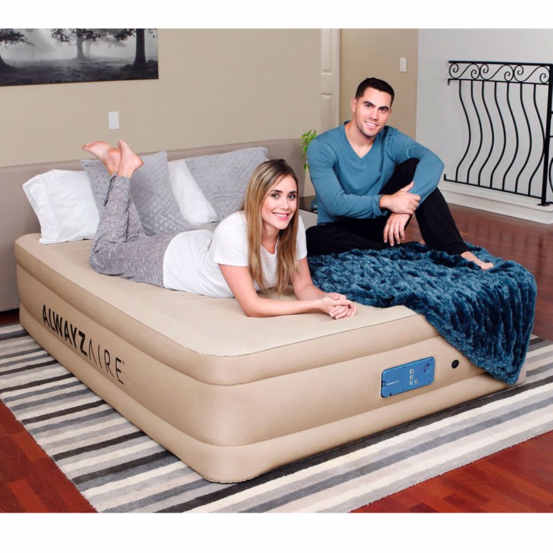 Двуспальная надувная кровать Bestway 69037 (203-152-51 см) Alwayzaire™ Fortech™