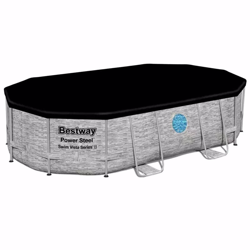 Овальный каркасный бассейн Bestway 56946 (488 x 305 x 107 см) Power Steel™
