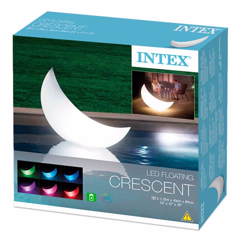 Надувная светодиодная подсветка Intex 68693 (135 x 43 x 89 см) Плавающий полумесяц